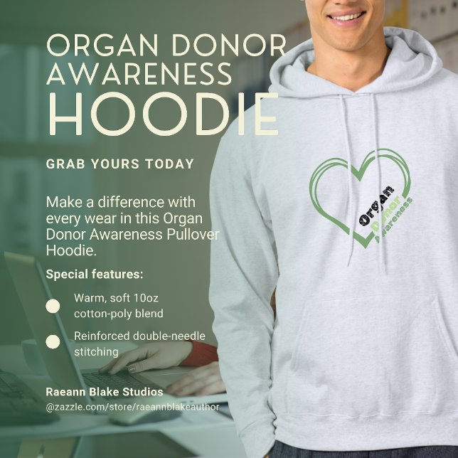 Organ Donor Awareness Pullover Hoodie (Creator Uploaded)