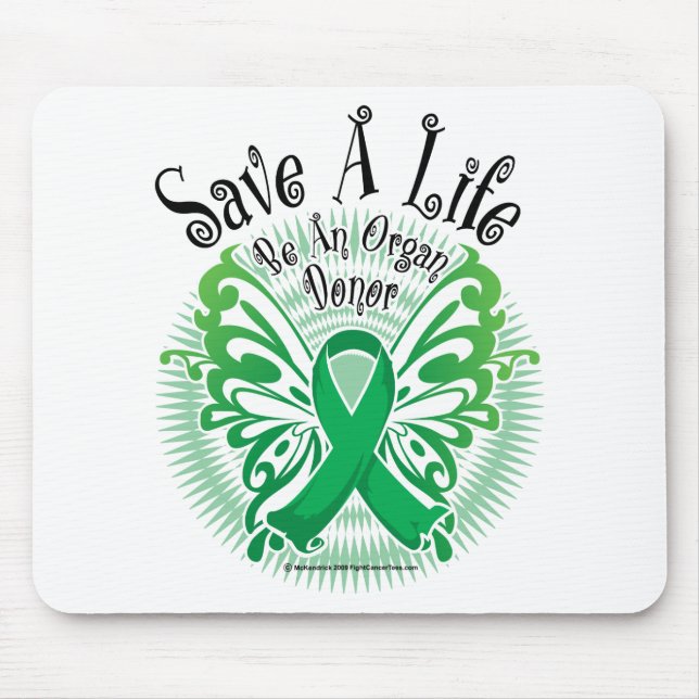 Organ Donor Butterfly 3 Mouse Pad (Front)