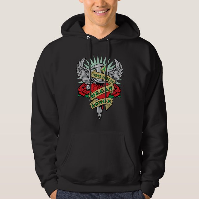 Organ Donor Dagger Hoodie (Front)