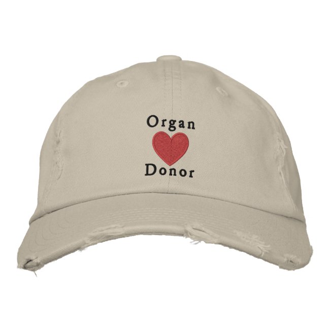 Organ Donor Embroidered Hat (Front)