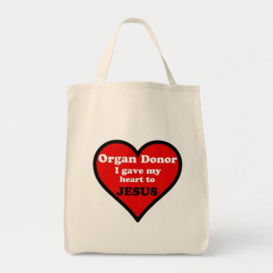 Organ Donor Heart Tote Bag
