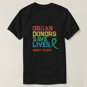 Organ Donors Colourful Customisable Design  T-Shir T-Shirt
