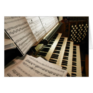 Organ music desk card