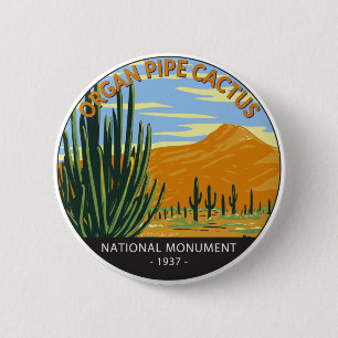 Organ Pipe Cactus National Monument Arizona  6 Cm Round Badge