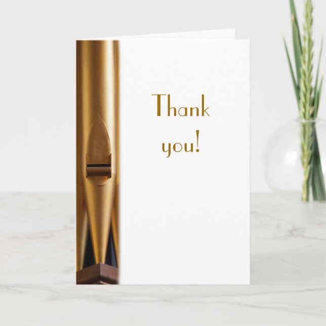 Organ pipe thank you card (Front)