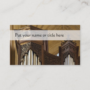 Organ pipes business card - organ towers