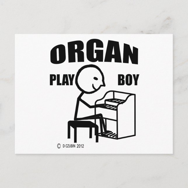 Organ Play Boy Postcard (Front)
