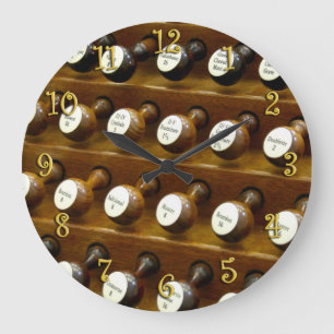 Organ stops wall clock