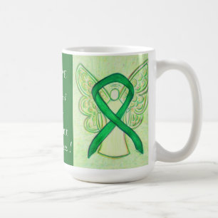 Organ Transplant Awareness Ribbon Angel Custom Mug