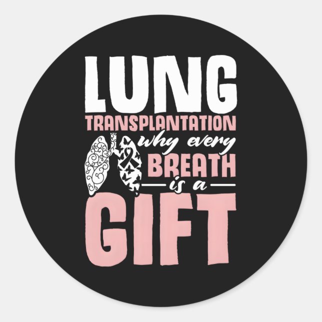 Organ Transplantation Lung Transplant Survivor Classic Round Sticker (Front)