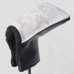 Organic Abstract Leaf Design Golf Head Cover