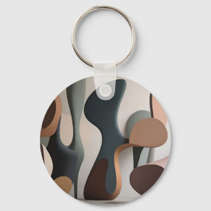 Organic Abstract Sculptural Modern Key Ring