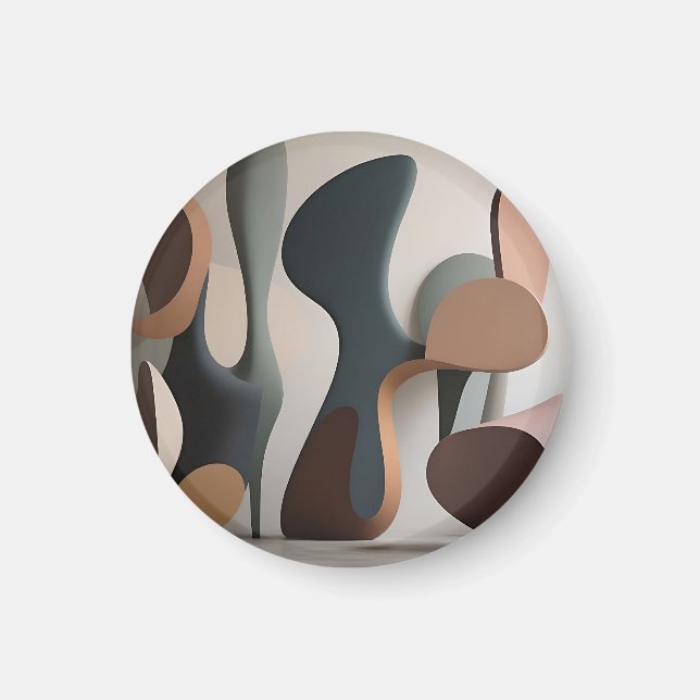 Organic Abstract Sculptural Modern  Magnet (Front)