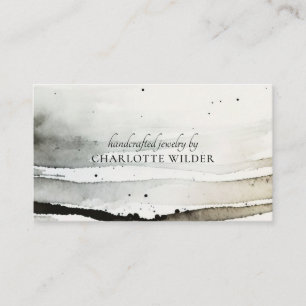 Organic Abstract Watercolor Jewellery Designer Business Card