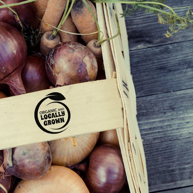 Organic and Locally Grown, Farm  Rubber Stamp (Creator Uploaded)