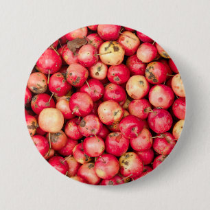 Organic apples 7.5 cm round badge