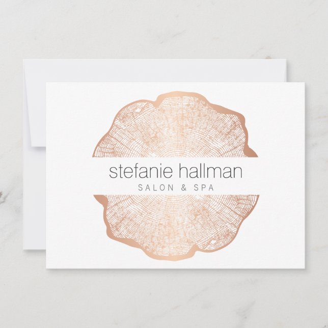 Organic Beauty Rose Gold Tree Rings Gift Card (Front)