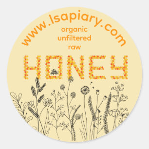 Organic Beekeeping Honey Jar Label