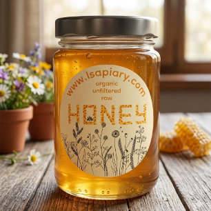 Organic Beekeeping Honey Jar Label
