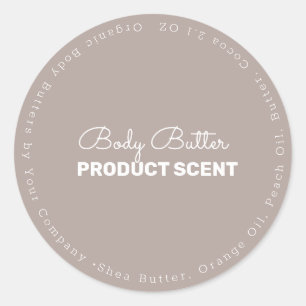 Organic Body Butter Bath Soap Business Classic Round Sticker