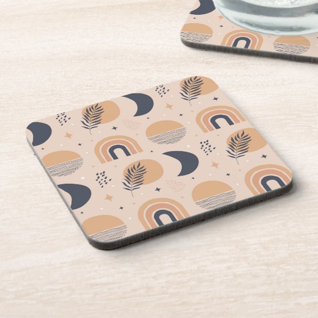 Organic Boho Pattern Coaster (Left Side)