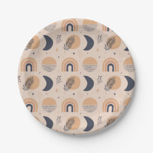 Organic Boho Pattern Paper Plate