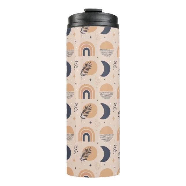 Organic Boho Pattern Thermal Tumbler (Front)