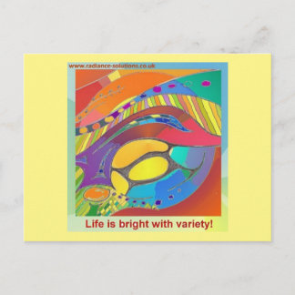 Organic Bold LifeScan Art Postcard with wording