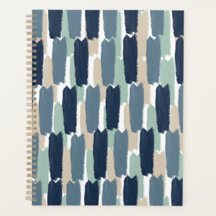 Organic Brushstroke Stripe Coastal Spa Planner