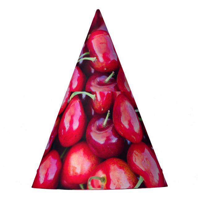 Organic California Cherries Celebration Party Hat (Front)