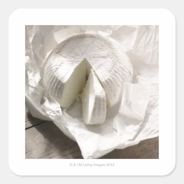 organic cheese unwrapped and cut square sticker (Front)