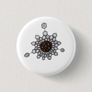 Organic Chemistry Aromatic Structure Space Stars 3 Cm Round Badge