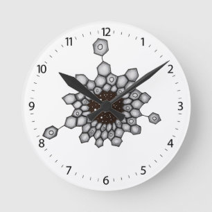 Organic Chemistry Aromatic Structure Space Stars Round Clock
