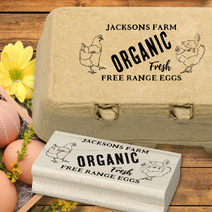 Organic Chicken Eggs Business  Rubber Stamp