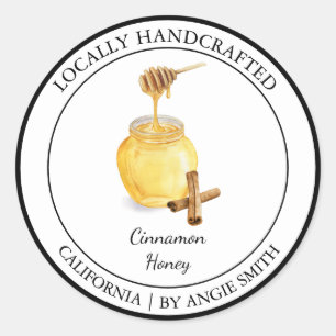 Organic Cinnamon Infused Honey Modern label