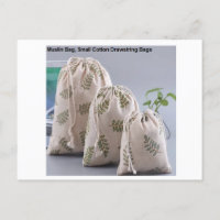 Organic Cotton Muslin Bag, Cotton Tea Bag, Pouch