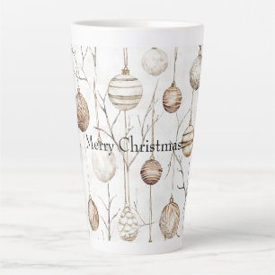 Organic Cream Tan Christmas Ornaments Latte Mug