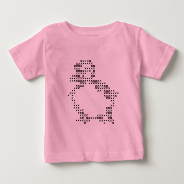 organic cross-stitch babysuit baby T-Shirt (Front)