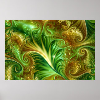 Organic Diaglyph Poster