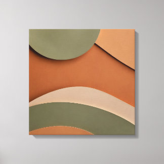 Organic Earth Tones – Abstract Boho Canvas Print