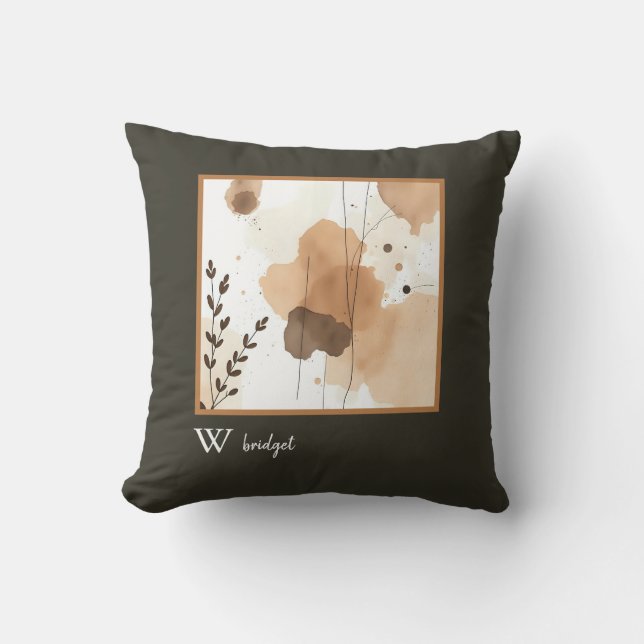 Organic Earthy Flow Shapes Cushion (Front)