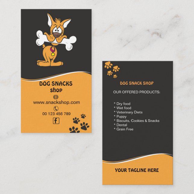 Organic & Eco-Friendly Pet Products Business Card (Front/Back)