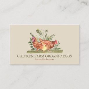 Organic Egg Producer Business Card
