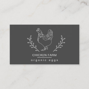 Organic Eggs Chicken Country Hen Farm Vintage  Bus Business Card