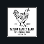 Organic Eggs Family Farm Vintage Rustic Chicken Ru Rubber Stamp<br><div class="desc">Organic Eggs Family Farm Vintage Rustic Chicken,  hand drawn by me.</div>