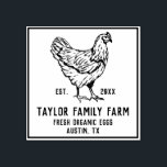 Organic Eggs Family Farm Vintage Rustic Chicken Ru Rubber Stamp<br><div class="desc">Organic Eggs Family Farm Vintage Rustic Chicken,  hand drawn by me.</div>