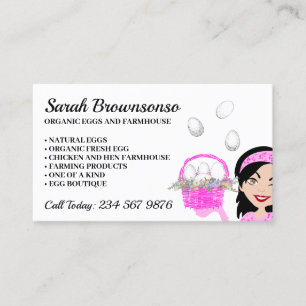 Organic Farm Fresh Eggs Chicken Hen Business Card