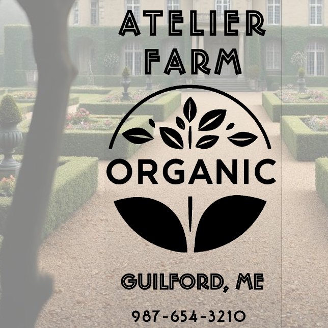 ORGANIC FARM LABEL BUSINESS or PRODUCT LEAF STAMP (Creator Uploaded)