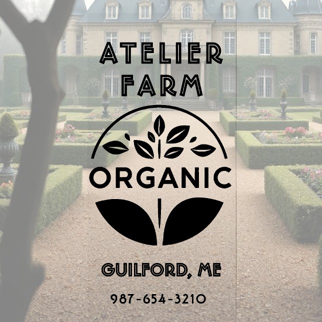 ORGANIC FARM LABEL BUSINESS or PRODUCT LEAF STAMP (Creator Uploaded)