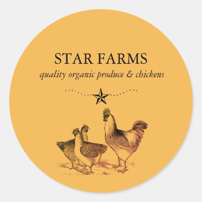 Organic Farm Promotional Product Labels (Front)